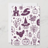 Bewitching Chat Halloween Fête Invitation (Dos)