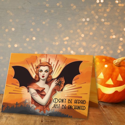 Bewitching Enchantment Retro Halloween Feestdagen Kaart