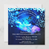 Bewitching Flying Witch Halloween Party Uitnodigin Kaart (Voorkant)