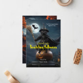 Bewitching Halloween invitation (Devant/Arrière en situation)