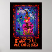 Bewitching Spooky Gelukkig Halloween Party Decor Poster (Voorkant)