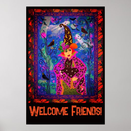 Bewitching Spooky Halloween Party Decor Poster (Voorkant)