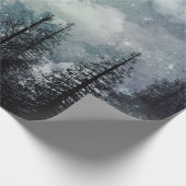 Bewolkt Winterdennenbos Cadeaupapier (Hoek)