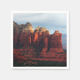 Bewolkte Coffee Pot Rock in Sedona Arizona Servetten