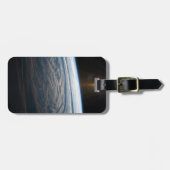 Bewolkte formaties in de Zuid-Indische Oceaan. Bagagelabel (Voorkant horizontaal)