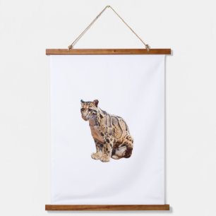 bewolkte luipaard foto jungle grote kat dier hangend wandkleed