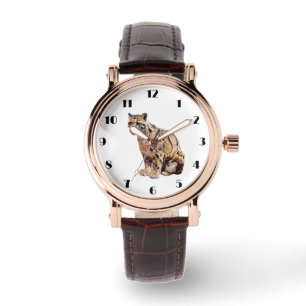 bewolkte luipaard foto jungle grote kat dier horloge