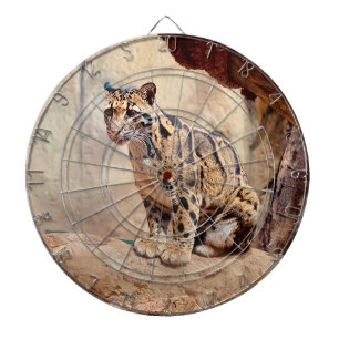 bewolkte luipaard foto natuur natuurleven exotisch dartbord