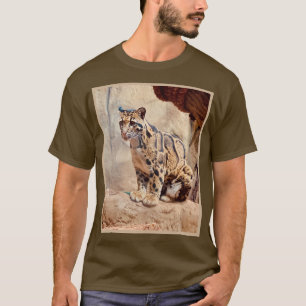 bewolkte luipaard foto natuur t-shirt