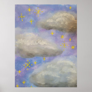 bewolkte nachten poster