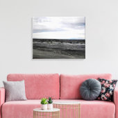 Bewolkte Oceaankust Canvas Afdruk (Insitu (Woonkamer))