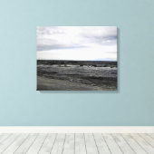 Bewolkte Oceaankust Canvas Afdruk (Insitu (Houten vloer))