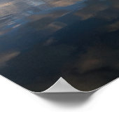 Bewolkte Weerspiegeling Poster (Hoek)