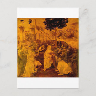 Bewondering van Magi door Leonardo da Vinci Briefkaart