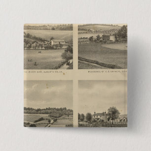 Bewoners van Augusta County Vierkante Button 5,1 Cm