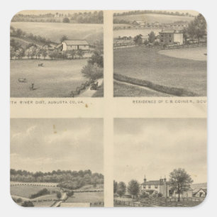 Bewoners van Augusta County Vierkante Sticker