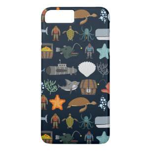 Bewoners van de Oceaan Patroon 1 iPhone 8 Plus / 7 Plus Hoesje