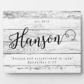 Beworteld en ingesteld in de naam Last Name Sign Fotoplaat (Voorkant)