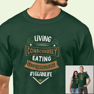 Bewust Leven Eet Compassievol Veganistisch T-shirt