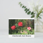Bewust naar schoonheid zoeken briefkaart (Staand voorkant)