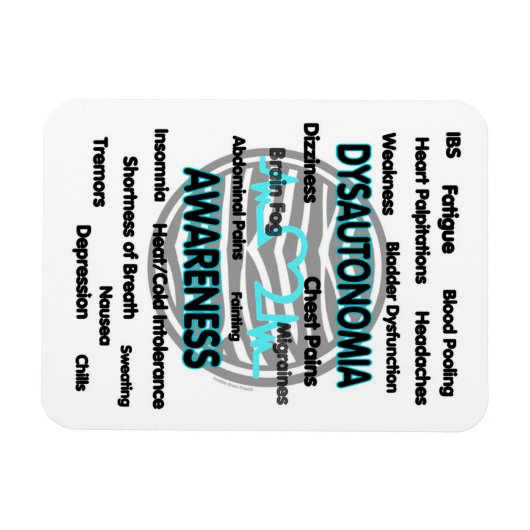 Bewust/Symptomen.. Dysautonomie Magneet (Horizontaal)