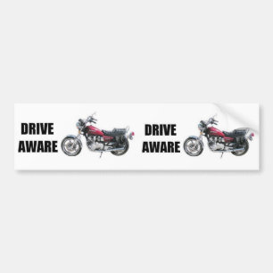 Bewuste aandrijving - Motorfiets Bumpersticker