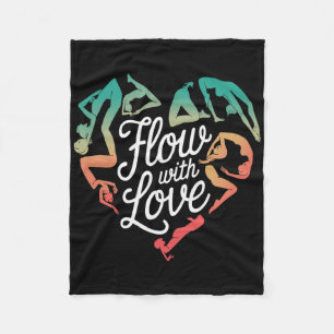 Bewuste Bewegingsstroom Met Liefde Yoga Hart Energ Fleece Deken