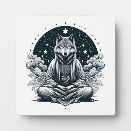 bewuste wolf fotoplaat (Voorkant)