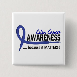Bewustheid 2 Colon Cancer Vierkante Button 5,1 Cm