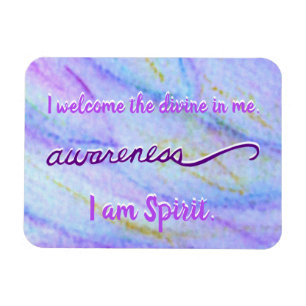 "Bewustheid" Violet Crown Chakra WordMagnets Magneet