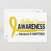 Bewustmaking 2 Kinderkanker Briefkaart (Voorkant / Achterkant)