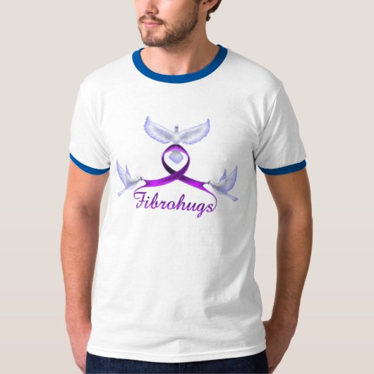 Bewustmaking en ondersteuning van fibromyalgie t-shirt (Voorkant)