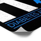 Bewustmaking IT Diabetes Blue Ribbon Diabet Poster (Hoek)