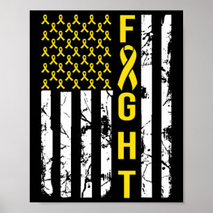 Bewustmaking kinderkanker Costume American Fight Poster