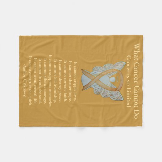 Bewustmaking kinderkanker lint zachte doekjes fleece deken (Voorkant (Horizontaal))