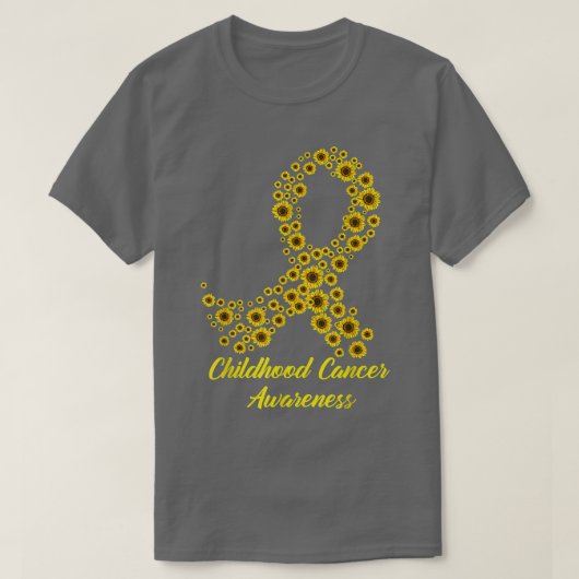 Bewustmaking kinderkanker Maand Costume Yellow Ri T-shirt (Design voorkant)