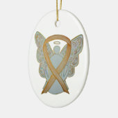 Bewustmaking kinderkanker Ribbon Angel Ornament (Links)