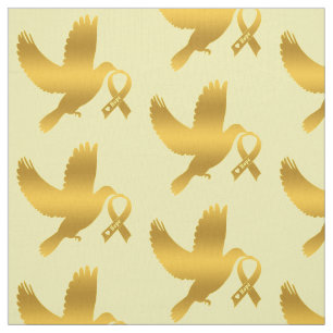 Bewustmaking kinderkanker Ribbon Dove of Hope Stof