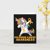 Bewustmaking kinderkanker - Unicorn Warrior Kaart (Gele Bloem)