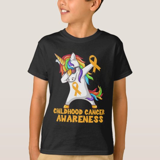 Bewustmaking kinderkanker - Unicorn Warrior T-shirt (Voorkant)