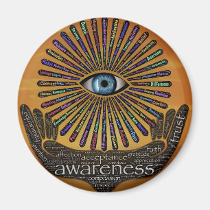 Bewustmaking Minds Eye Inspirerend Word Art Magneet