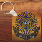 Bewustmaking Minds Eye Inspirerend Word Art Sleutelhanger (Voorkant)