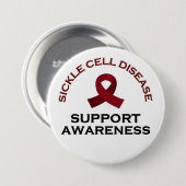 Bewustmaking, ondersteuning en herstel van sikkelc ronde button 7,6 cm (Voorkant /achterkant)