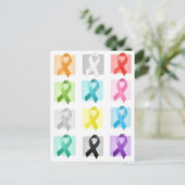 Bewustmaking Ribbons Briefkaart (Staand voorkant)