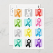 Bewustmaking Ribbons Briefkaart (Voorkant / Achterkant)