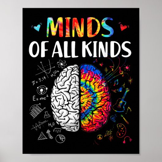 Bewustmaking van alle soorten neurodiversiteit poster (Voorkant)