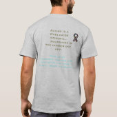 Bewustmaking van autisme, 1 op de 150...Help alsje T-shirt (Achterkant)