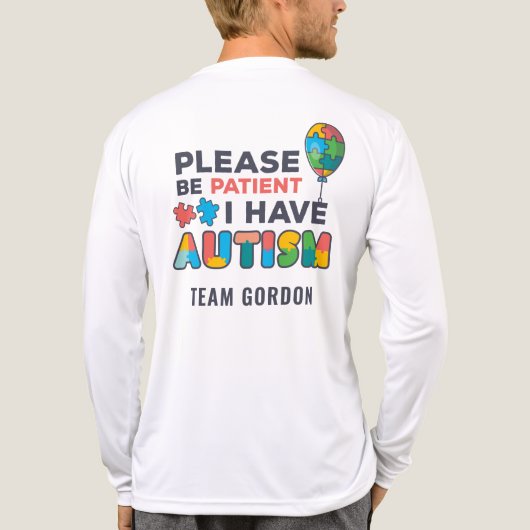 Bewustmaking van autisme Gelieve het Aangepaste Te Tri-Blend Shirt (Achterkant)