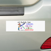 Bewustmaking van autisme - Geweldige zoon! Bumpersticker (Op auto)