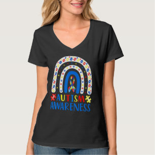 Bewustmaking van autisme Rainbow Puzzle Autisme Aw T-shirt